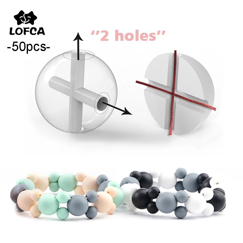 LOFCA 50pcs 2/4   15mm Ǹ   Teether  ǰ  BPA  Ǹ  ü DIY 